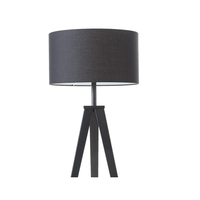 Minimaliste hôtel décor à la maison coin lumière debout tissu abat-jour salon debout trépied lampadaire en bois
