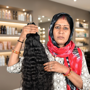 100% cuticules alignées paquets naturels vierges bruts noirs bouclés vendeurs soyeux Temple extensions de cheveux indiens humains - Product Image 1