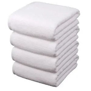 Хорошее качество 5 звезд индивидуальный логотип банные полотенца белый 100% хлопок банные полотенца отель