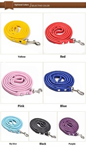 Premium Color sólido PU elegante colorido cuero cachorro mascota perro tracción correa de plomo correa de cuerda redonda para entrenamiento caminar - Product Image 4