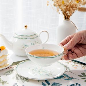 Service à <span class=keywords><strong>thé</strong></span> en porcelaine anglaise rétro délicate QIAN HU 2026, écologique, avec théière, décoration d'intérieur, coffret cadeau pour le <span class=keywords><strong>thé</strong></span> de l'après-midi - Product Image 4