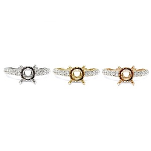 Nouvelle arrivée bague de mariage en diamant pur diamant 18 carats or blanc massif VS diamant bijoux fins semi-monture bague de fiançailles pour les femmes - Product Image 4