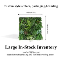 Mur végétal réaliste 40x40 pouces, mur de plantes artificielles luxuriantes pour la décoration de mariage et l'arrière-plan de photos de fête