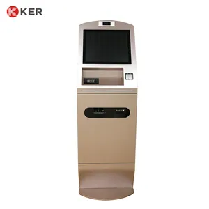 Touch Screen Self Service With QR Reader Standing Smart Cash Kiosk Machine Hotel Check In Kiosk