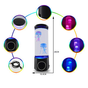 Bottiglia di vetro moderna all'ingrosso arcobaleno colorato sensoriale grande luce da tavolo gigante led personalizzato alto medusa lampada da tavolo lampada <span class=keywords><strong>lava</strong></span> - Product Image 4