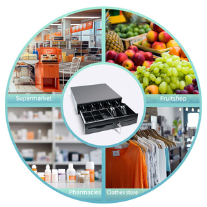 Gtcodestar GT-C405G tiền mặt đăng ký ngăn kéo 7 hóa đơn 5 đồng xu kim loại tiền mặt ngăn kéo hộp tiền với RJ11 cáp tiền ngăn kéo hệ thống POS - Product Image 3