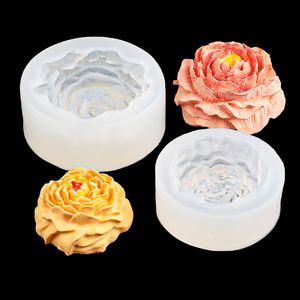 <span class=keywords><strong>Moule</strong></span> en Silicone tridimensionnel grande et petite fleur de pivoine Rose bougie parfumée diffuseur pierre savon fait main résine époxy - Product Image 3