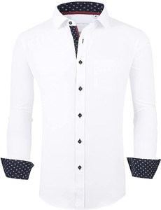 Nuova <span class=keywords><strong>Camicia</strong></span> Primaverile da <span class=keywords><strong>Uomo</strong></span> con Logo Personalizzato, Design Elegante in <span class=keywords><strong>Turchese</strong></span>, Elasticizzata in Quattro Direzioni, Vestibilità Slim - Product Image 3