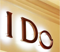 Panneau LED miniature personnalisable, logo d'entreprise, fond mural, enseigne gravée en acrylique, lettres lumineuses, résistant aux intempéries IP65