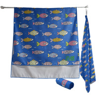 Nouveau design quantité minimale de commande bas 80x160cm imprimé microfibre serviette de plage logo personnalisé sans sable séchage rapide facile à transporter cadeau voyage serviette de plage