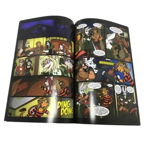 Diseño personalizado para adultos, ilustración a todo Color, Manga estampada, cómic, cubierta blanda