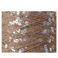 Hot Selling 3mm+6mm Hand Knitting Yarn with Cotton Thread Sequins Dyed Pattern Made in China