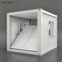 Maison préfabriquée portable pliable, conteneurs pliables pour bureaux, dortoirs, conteneurs