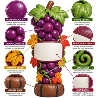Modèle gonflable de récolte de raisins en gros, décoration publicitaire pour événements extérieurs, vignobles, fermes et festivals