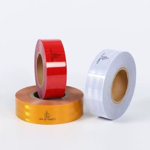 Autocollants réfléchissants prismatiques haute intensité rouge et blanc DOT C2 personnalisables en direct d'usine pour camions et remorques, autocollants adhésifs pour véhicules - Product Image 2