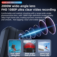 Mini caméra portable 1080P avec enregistrement vidéo et audio Support de vision nocturne pour capteur CMOS de vélo d'équitation de conférence
