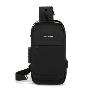 Bolso de Pecho de un Solo Hombro para Hombre Niu Siku, de PU Suave, Impermeable, Antirrobo, con Cierre de Cremallera USB, Ligero, para Deportes al Aire Libre - Product Image 6