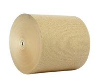 HOBY 40gsm Virgin Wood Pulp Ribbed Brown Kraft Paper Anti-Curl Custom Made Durable Gift & Craft Packaging Wrapping Paperboard