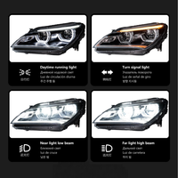 Pour BMW Série 6 F06 2011-2013 avec feux de jour à LED Angel Eyes bicolores avec fonction DRL variable, Plug-and-play.