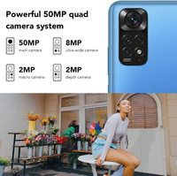 Nuevo Teléfono Inteligente Original Redmi Note 11 4G 4+128GB, Desbloqueado, Teléfono Móvil, Celular