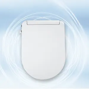 Copriwater elettronico smart cover sedile wc igienico automatico a forma di d bidet coprisedile wc in plastica intelligente bianca