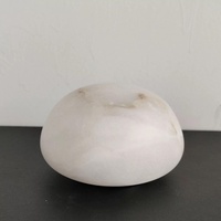 Lampe lunaire en albâtre naturel, demi-sphère, lumière chaude, veilleuse pour chambre à coucher, salon, décoration intérieure