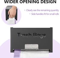 Distributeur de sacs poubelles empilables Organisateur de sacs poubelles en fer extra large pour cuisine et linge