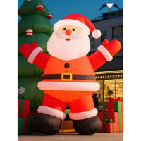 Énormes lumières LED lumineuses noël gonflables publicité extérieure décorations de cour suspendus sac cadeau du père noël pour les vacances d'automne
