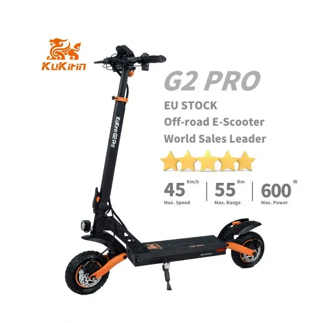 OUT OF STOCK Kukirin G2 Pro Folding Electric Scooter 10" Off Road Tire 15ah Battery Max Speed 55km Electric Mope Scooter