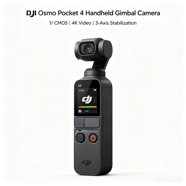 Pocket 4 1-Inch Pocket Gimbal Camera, Portable Photo & Video Cam, Ideal Gift
