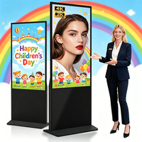 Pantalla Digital de Pie de 55 Pulgadas con Sistema Operativo Android 13 y Gestión Basada en la Nube para Redes de Publicidad en EE. UU. con Control en Tiempo Real - ¡Producto Destacado!
