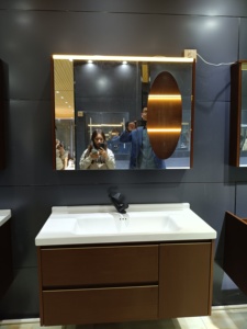 Wall-Mounted MDF Luxury Modern Bathroom Vanity Integrated Ceramic Basin Large-Capacity Storage Cabinet Smart-Lighting Mirror - Product Image 6