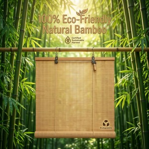 Stores en bambou <span class=keywords><strong>tissé</strong></span> naturel de qualité supérieure J.S.L, personnalisables, avec commande manuelle par cordon, filtrant la lumière et offrant une intimité, stores enrouleurs. - Product Image 4