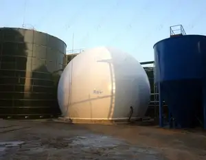 Dudukan Biogas Membran Ganda, Tangki Penyimpanan Biogas, Sistem Kontrol Otomatis untuk Menyesuaikan