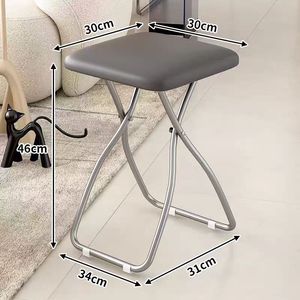 Fauteuil souple pour la maison, empilable, style luxe léger, tabouret de salon, chambre moderne et simple, épaissi, pliable et transformable - Product Image 6