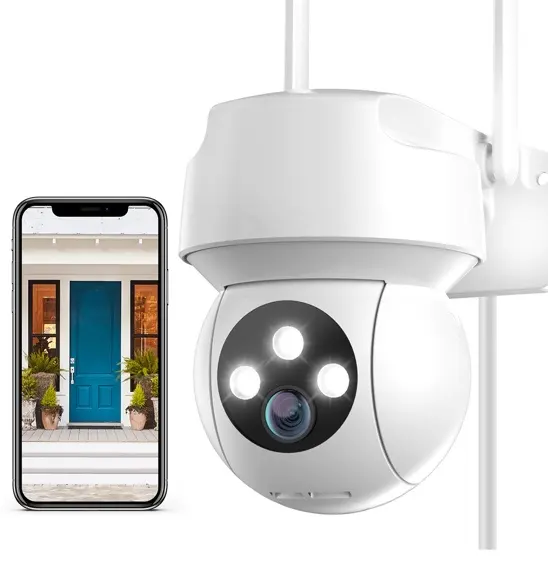 QB324 2K telecamera di sicurezza esterna PTZ telecamera per esterni CCTV per la casa di sicurezza WiFi telecamera Auto Tracking IP66 impermeabile telecamera di rete