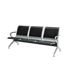 KEDE OEM/OEM Good Quality Medical 3 Seater Steel Bus Hospital Airport PU Stacked Metal Chair Waiting Clinic/reception Bench