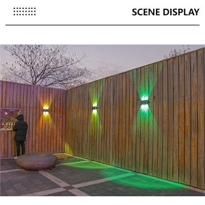 Luz de lavado de pared <span class=keywords><strong>LED</strong></span> para exteriores, 8 Uds., lámparas decorativas de pared con energía <span class=keywords><strong>Solar</strong></span> de polisilicio <span class=keywords><strong>LED</strong></span>, batería de 2400mAh, resistencia al agua IP65 - Product Image 4