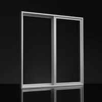 Fenêtres coulissantes à cadre en aluminium noir sur mesure, design simple de haute qualité, double vitrage, style moderne, villas horizontales