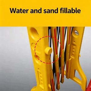 Gran Oferta: Barrera de Seguridad Expandible Amarilla, Barrera de Tráfico, Protección IP65 de PE, Grado Ingeniería, Móvil, Llenado de Agua, para Control de Multitudes - Product Image 2