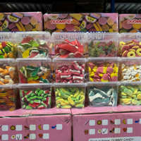 Bonbons halal personnalisés en usine, bonbons chinois en vrac, saveur sucrée et acidulée, gelée, bonbons gélifiés et confiseries, fête d'Halloween