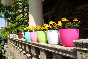 Pots de plantes en plastique déco de jardin <span class=keywords><strong>Pot</strong></span> de fleurs paresseux de forme ronde <span class=keywords><strong>Pot</strong></span> de fleurs à arrosage automatique <span class=keywords><strong>Pot</strong></span> de plantes à jardiner - Product Image 6
