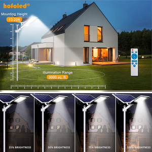 <span class=keywords><strong>Luces</strong></span> Hofoled <span class=keywords><strong>Led</strong></span> Powered Control remoto <span class=keywords><strong>Luces</strong></span> de calle solares 300W IP65 Lámpara de calle con poste - Product Image 5