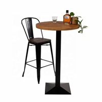 Ensembles de table de bar haut en bois GRC moderne de luxe pour intérieur/extérieur Rectangle carré cuisine salle à manger Restaurant Bar meubles