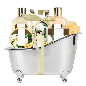 Canasta de Regalo de <span class=keywords><strong>Spa</strong></span> de Lujo OEM, Set de Baño <span class=keywords><strong>con</strong></span> Aroma a Vainilla y Coco, Regalo de Baño para el Día de San Valentín, Navidad, para Mamá, Hermana, Esposa, <span class=keywords><strong>Amigas</strong></span> - Product Image 2