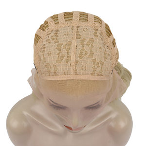 Perruque synthétique longue à dentelle frontale, cheveux blonds 613 bon marché, densité 180, 60 pouces, raie au milieu, fibre résistante à la chaleur Futura, style célébrité - Product Image 5