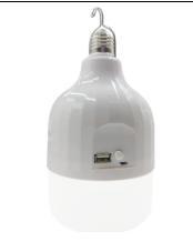 Ampoule LED d'urgence 50W haute/basse tension, diamètre 120mm, AC85V-265V/DC5V-6V, matériau ABS+PP, batterie lithium 3600mA, puces SMD2835 - Product Image 5