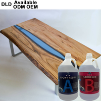 Kit de résine époxy DLD DIY pour artisanat, résine ultra transparente pour la construction, le travail du bois, la création de tables rivière et océan