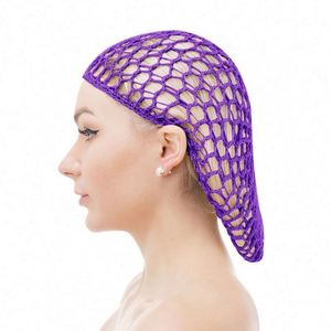 En gros, filet à cheveux respirant personnalisé, tendance, en maille douce en polyester tricoté au crochet, pour dormir, accessoire de coiffure - Product Image 4
