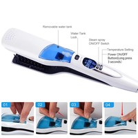 Fer à lisser vapeur brosse vapeur professionnel brosse à lisser soins hydratants fers à lisser peigne